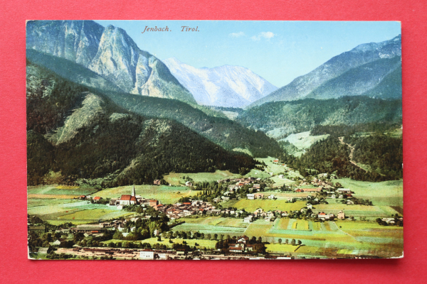 AK Jenbach / 1915 / Ortsansicht / Bahnhof / Strassen / Tirol